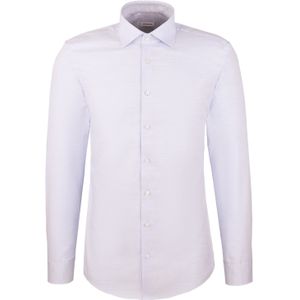 Seidensticker - Flanellen Overhemd - Zwart - Slim Fit - Kentkraag - Lange Mouwen