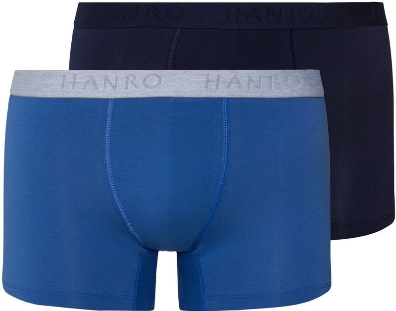 Hanro - Essentials - Boxershorts - Blauw / Zwart - 2 Pack