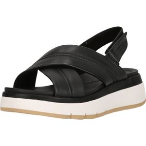 Clarks - 26182233 Sandalen - Zwart - Leer - Klittenband