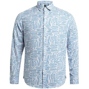 Campus Sutra Overhemd 'Malik'  lichtblauw / wit