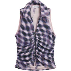 Desigual Shirt  blauw / mauve / wit