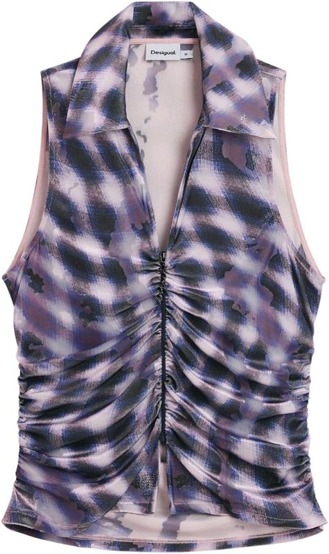 Desigual Shirt  blauw / mauve / wit