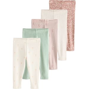 Next Leggings  pastelgroen / rosa / oudroze / wit
