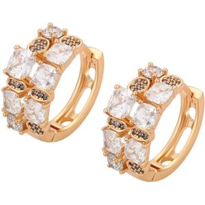 faina Oorbellen  rose-goud / transparant