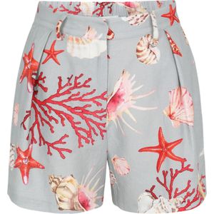 Guido Maria Kretschmer Women Bandplooibroek 'Gwen'  lichtblauw / bruin / rood / wit