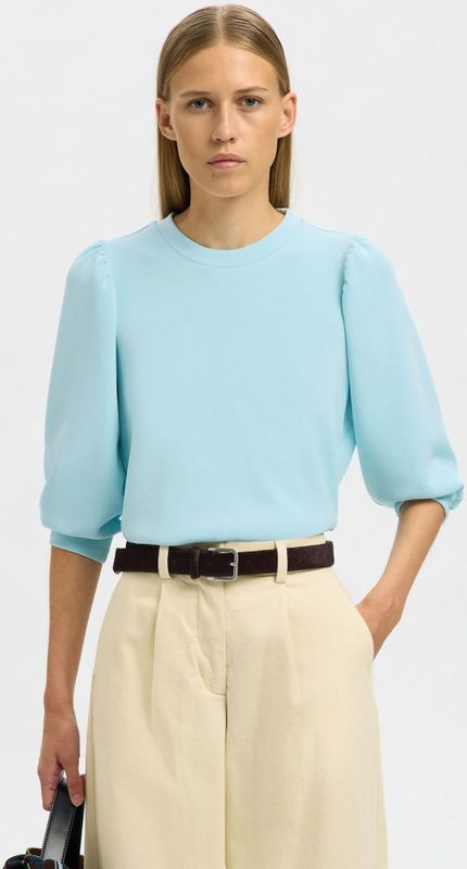 SELECTED Sweatshirt 'SLFTenny'  lichtblauw