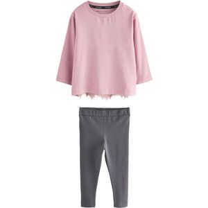 smALLSAINTS Set  antraciet / oudroze / wit