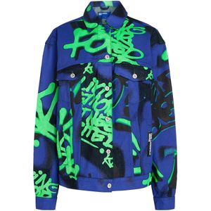 KARL LAGERFELD JEANS Tussenjas  blauw / jade groen / zwart