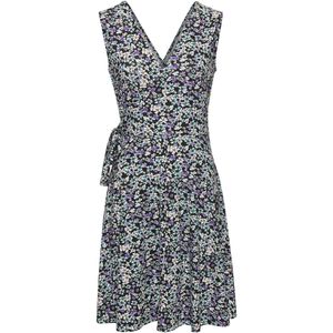 Vivance - Jerseyjurk - Lila-turkoois-crème - Wikkeljurk - Zomerjurk