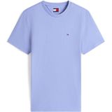 Tommy Jeans - Shirt - Duifblauw - Kwartmouw - Slanke Pasvorm