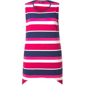 Ulla Popken Shirt  donkerblauw / pink / donkerroze / wit