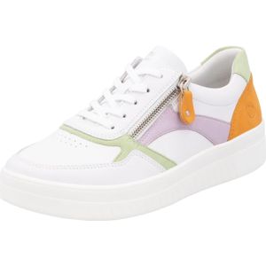 Sneakers - Color-Blocking - Leer - Uitneembare Zool - Ritssluiting