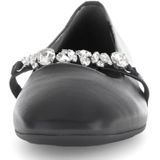 Ballerina - Effen - Leer - Platte Hak