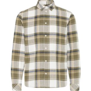 !Solid Overhemd 'CHRIS'  donkerblauw / olijfgroen / wit