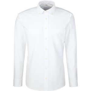 Seidensticker - Businessoverhemd - Wit - Regular 1/1 Button-down Kraag - Effen