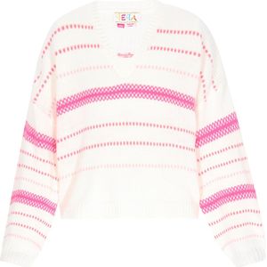 IZIA Trui  neonroze / offwhite