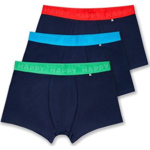 Happy Socks - Solid Navy - Boxershorts - Donkerblauw - 3 Eenheden