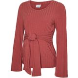 MAMALICIOUS - Shirt - Pastelrood - Voedingsshirt - Slanke Pasvorm - Lange Mouw