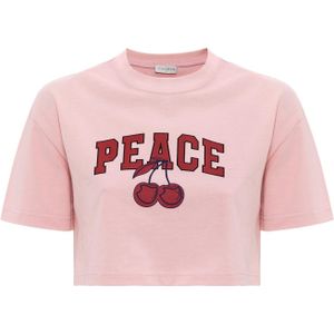 Cortera Top 'Katia'  oudroze / donkerrood / zwart