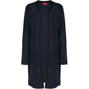 swirly Gebreid vest  petrol / zwart