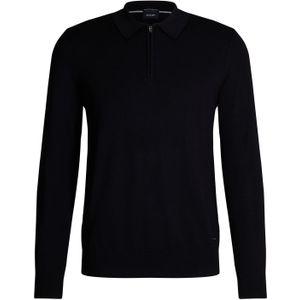 JOOP! - Dondor - Trui - Donkerblauw - Halve Rits - Polokraag