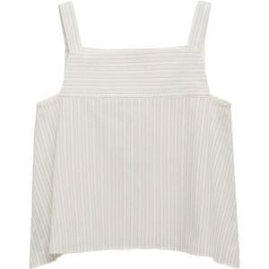 MANGO Top 'LIMON-H'  ecru / zwart / wit