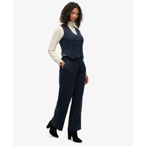 Superdry - Mid Rise Pinstripe - Broek - Relaxte Pasvorm