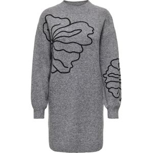 JDY Gebreide jurk 'JDYJELLA'  donkergrijs / zwart