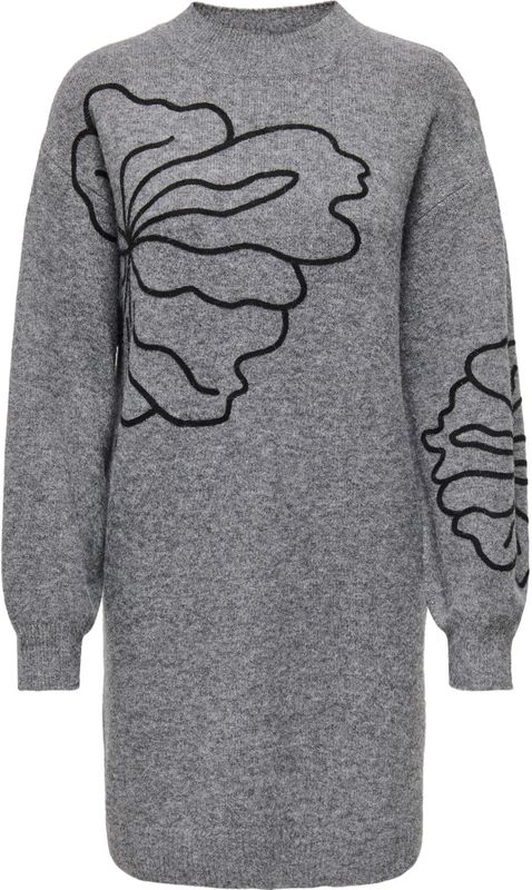 JDY Gebreide jurk 'JDYJELLA'  donkergrijs / zwart