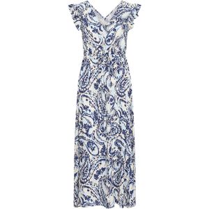 b.young Jurk 'BYJoella'  beige / marine / pastelblauw