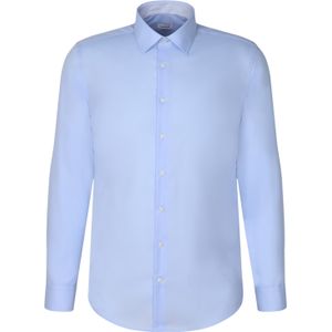 Seidensticker - Businessoverhemd - Lichtblauw - Shaped 1/1 Kentkraag