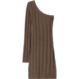 Bershka Gebreide jurk  bruin