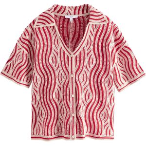 Next Shirt  bloedrood / wit