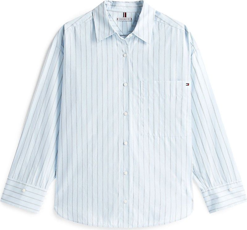 TOMMY HILFIGER Blouse  marine / lichtblauw / wit