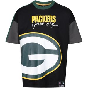 Recovered Shirt 'NFL Packers Bay Cut and Sew Oversized'  zwart