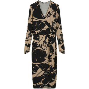 Marc O'Polo Jurk  camel / zwart