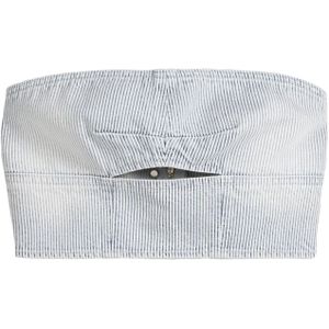 Bershka Top  navy / pastelblauw