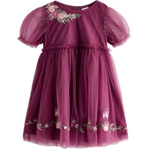 Next Jurk  bessen / gemengde kleuren