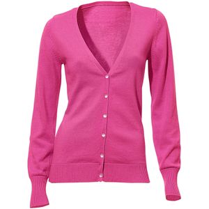 Vesten - Unikleur - Pink - 100% Katoen - Lange Mouwen
