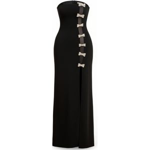 GODDIVA Kokerjurk  beige / zwart