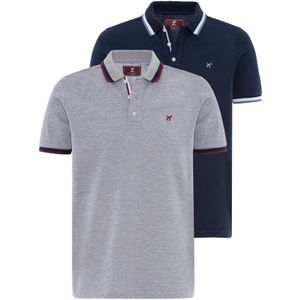 Williot Shirt  donkerblauw / grijs gemêleerd / rood / wit