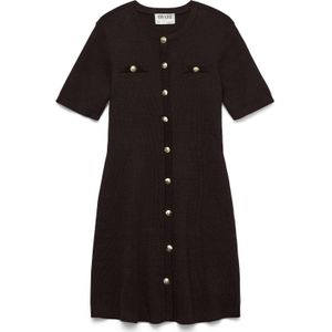 Vero Moda Curve Gebreide jurk 'AWCPicco'  donkerbruin