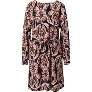 b.young Jurk 'JOSA'  donkerbruin / lichtroze / zwart / wit