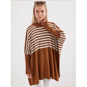 Bigdart Trui  mokka / wit