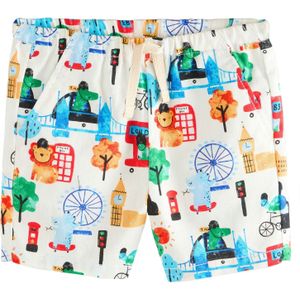 Next Broek  hemelsblauw / pastelblauw / oranje / wit