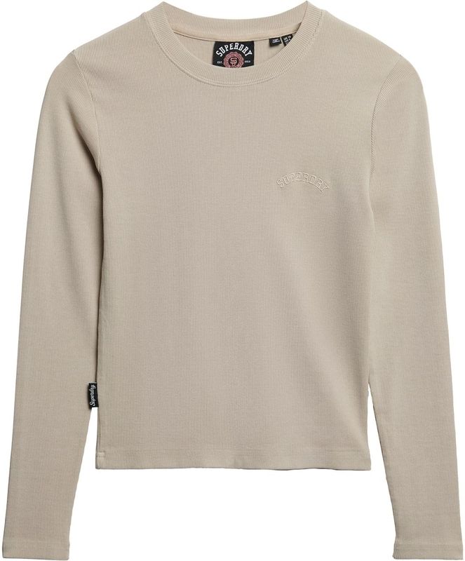 Superdry - Essential Logo Gd Rib - T-shirt - Lange Mouwen