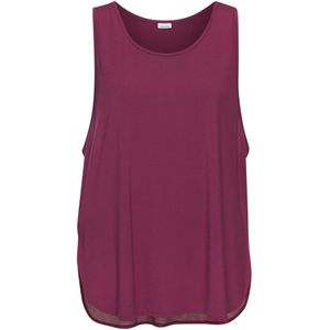 active by Lascana - Tanktop - Donkerrood - Sporttop met Mesh Inzet en Racerback