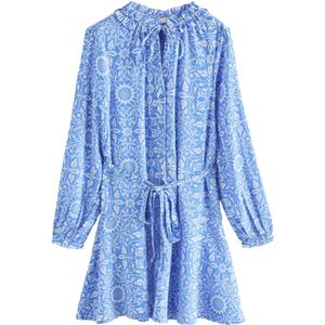 Next Blousejurk  blauw denim / wit