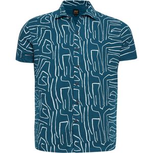 Campus Sutra Overhemd 'Luis'  petrol / wit