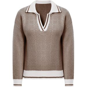 Imily Bela Trui  donkerbruin / wit